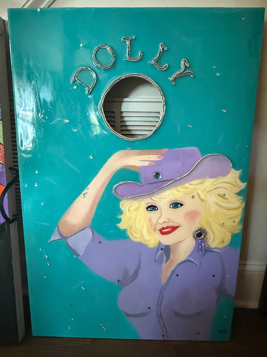 068 - Throwin' to Dolly Cornhole Set by Wendy Page Hower