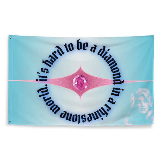 094 - Diamonds & Rhinestones Trans Flag by TJ Mundy