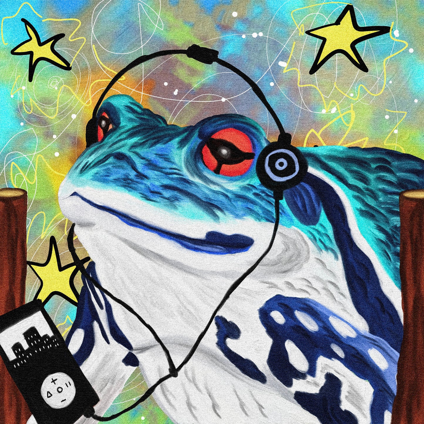 HEADPHONE TOAD by Myles Brown