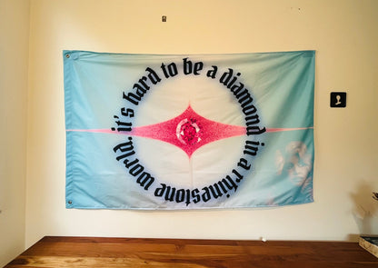 Diamonds & Rhinestones Trans Flag by TJ Mundy