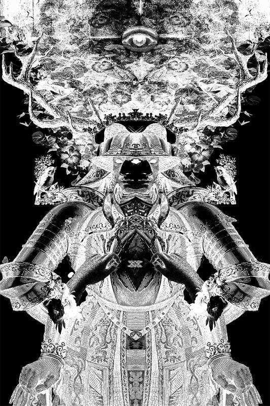 FU038 Tri-Faced Knight Inverted Silver Leafed by Zaire