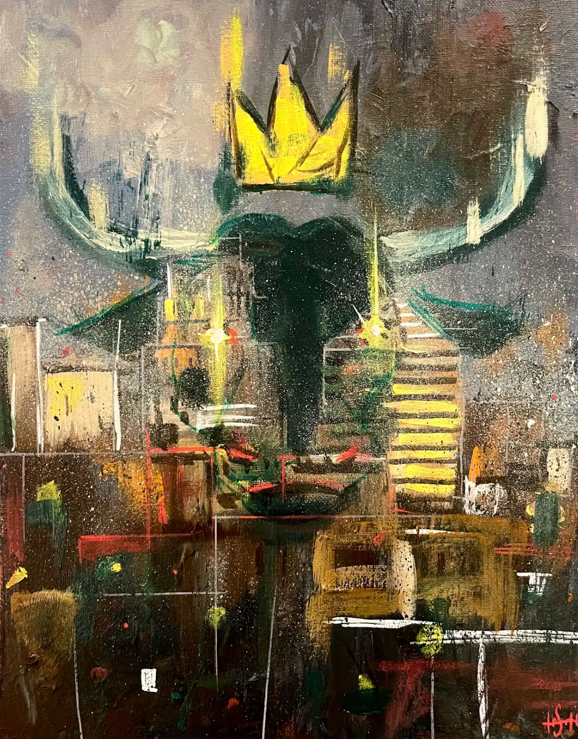 Bull City Rising (14x11x.5) by Joel Tesch